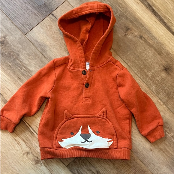 Carter's 18 Months Orange Fox Hoodie for Kids - Picture 1 of 2